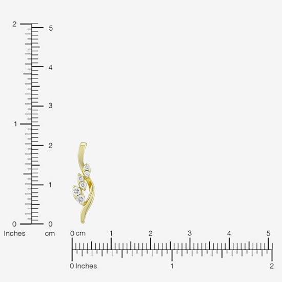 (H-I / Si1) Womens 1/8 CT. T.W. Lab Grown White Diamond 14K Gold Over Silver 18 Inch Pendant Necklace