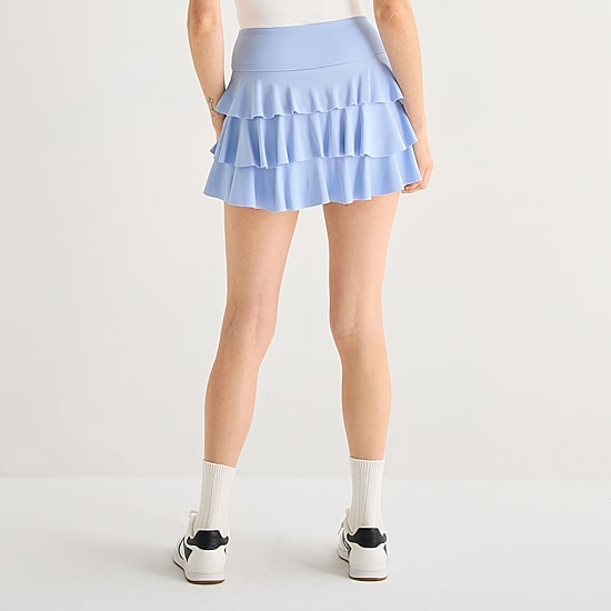 Arizona Womens Juniors Mid Rise Mini Active Pleated Skirt