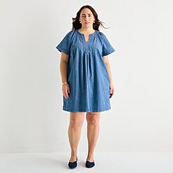 jcpenney denim shirt dress jcpenney | Dresses | Denim Dress Sm