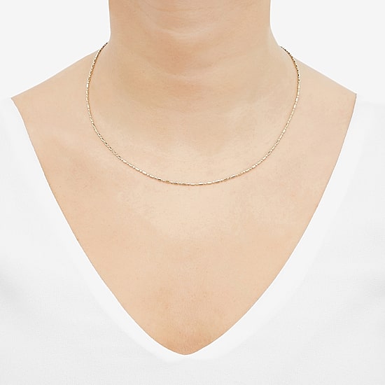Limited Quantities! Womens 14K Gold 18 Inch Fashion Chain Necklace