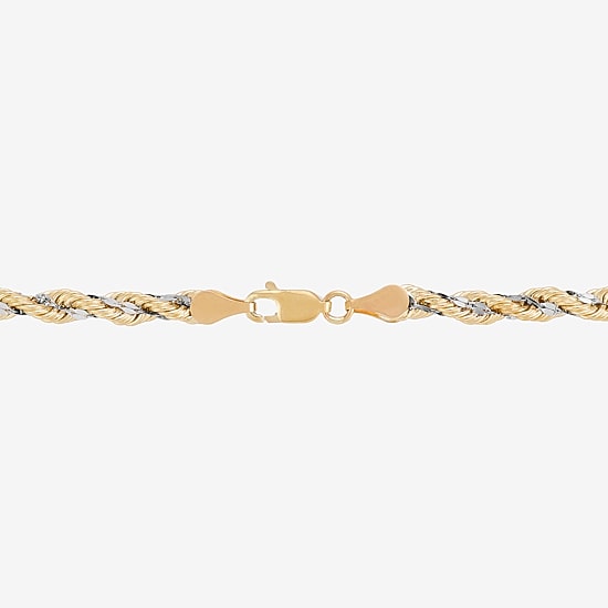 Limited Quantities! Womens 10K Gold 18 Inch Rope Chain Necklace
