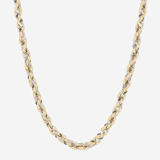 Limited Quantities! Womens 10K Gold 18 Inch Rope Chain Necklace