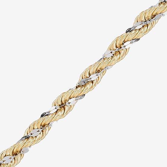 Limited Quantities! Womens 10K Gold 18 Inch Rope Chain Necklace