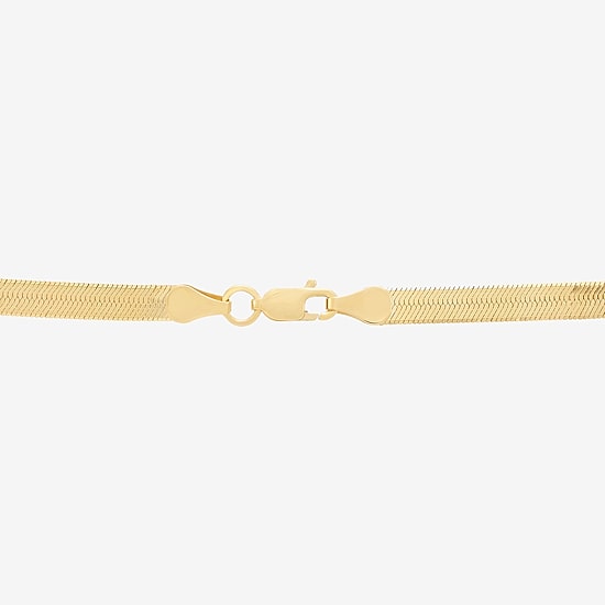 Limited Quantities! Womens 14K Gold 18 Inch Herringbone Chain Necklace