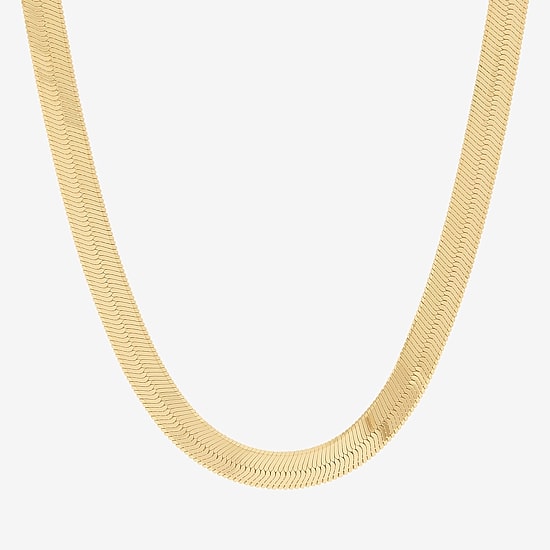 Limited Quantities! Womens 14K Gold 18 Inch Herringbone Chain Necklace