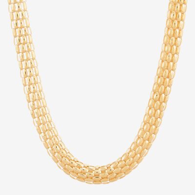 Limited Quantities! Womens 10K Gold 18 Inch Popcorn Chain Necklace