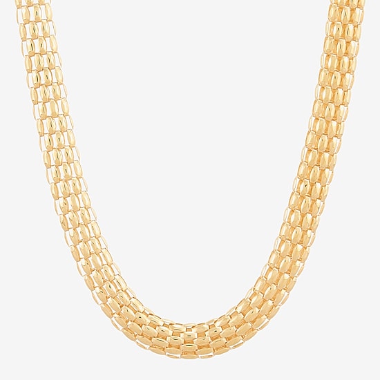 Limited Quantities! Womens 10K Gold 18 Inch Popcorn Chain Necklace