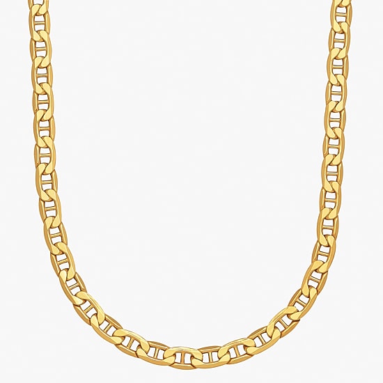 Limited Quantities! Mens 10K Gold 20 Inch Mariner Chain Necklace