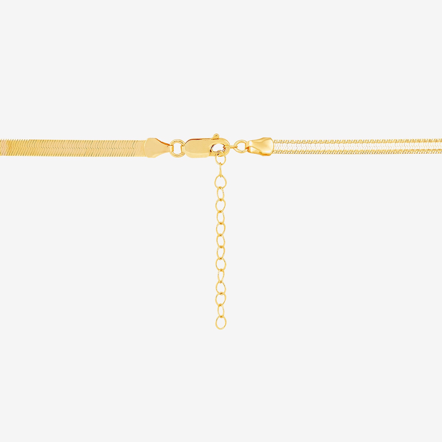 Limited Quantities! Womens 10K Gold 18 Inch Herringbone Chain Necklace