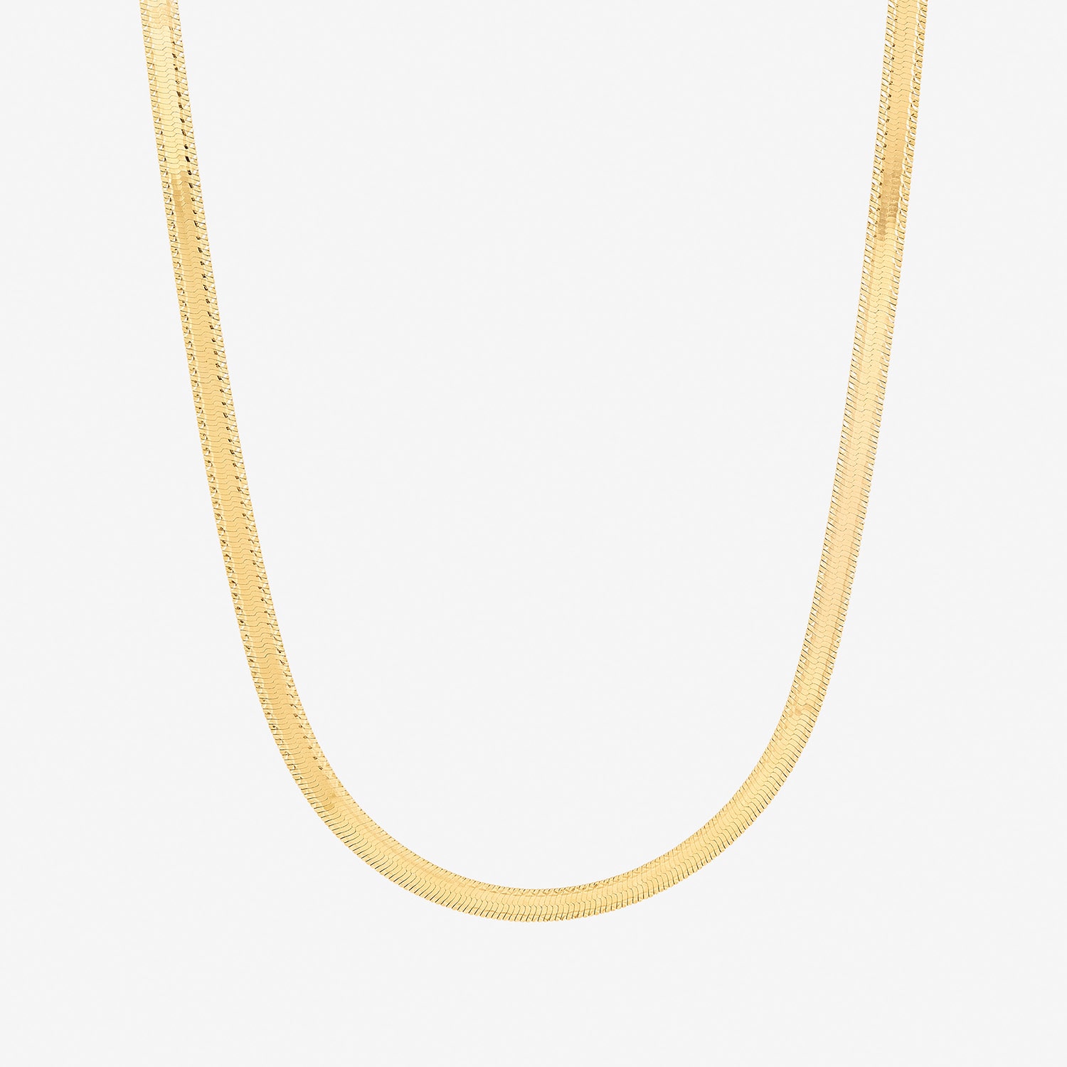 Limited Quantities! Womens 10K Gold 18 Inch Herringbone Chain Necklace