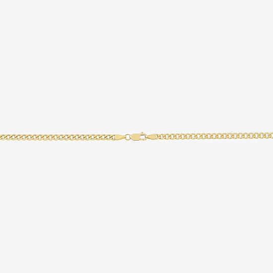Limited Quantities! Womens 10K Gold 22 Inch Curb Chain Necklace