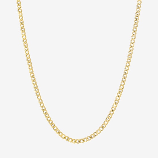 Limited Quantities! Womens 10K Gold 22 Inch Curb Chain Necklace