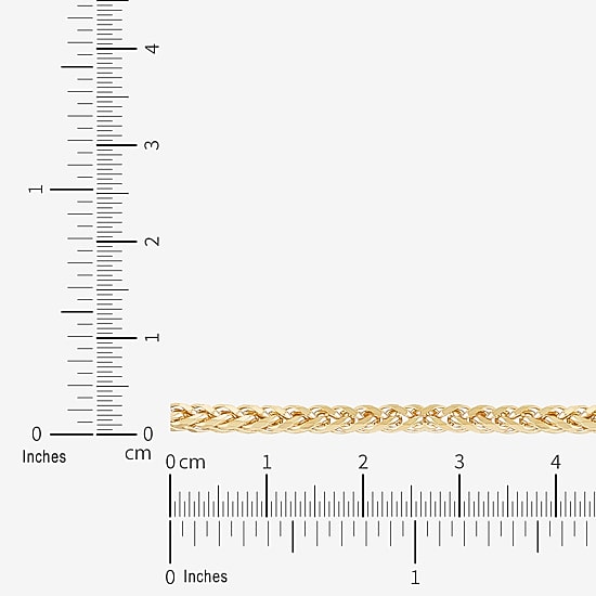 Limited Quantities! Womens 10K Gold 22 Inch Wheat Chain Necklace