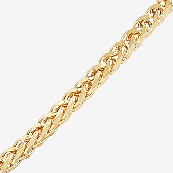 Limited Quantities! Womens 10K Gold 22 Inch Wheat Chain Necklace