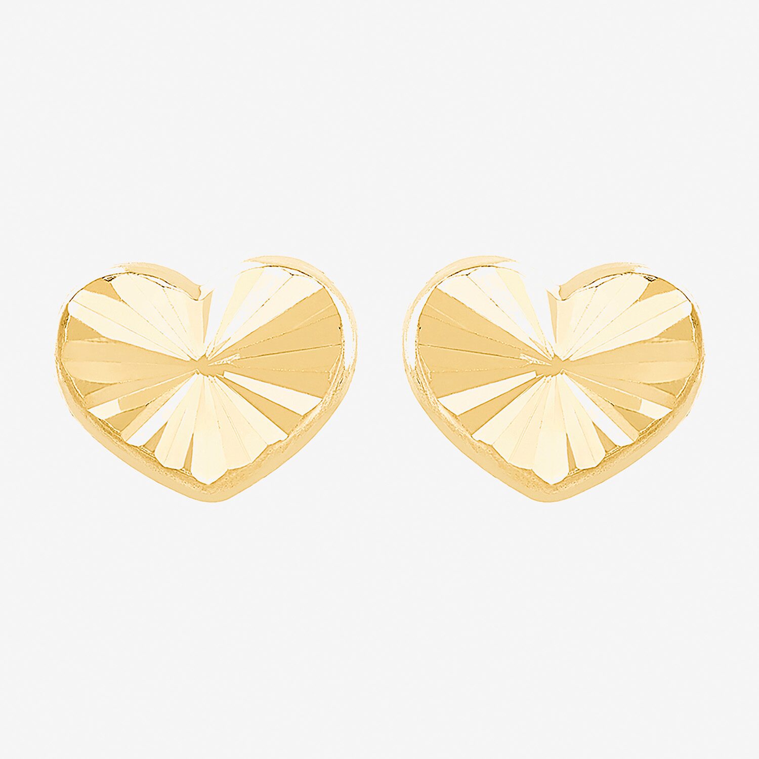 Limited Quantities! 14K Gold 6mm Heart Stud Earrings