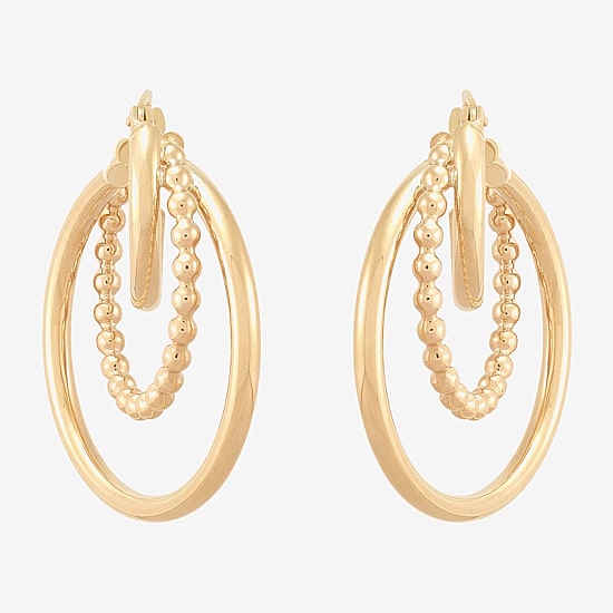 Limited Quantities! Womens 10K Gold Hoop Earrings