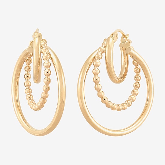 Limited Quantities! Womens 10K Gold Hoop Earrings
