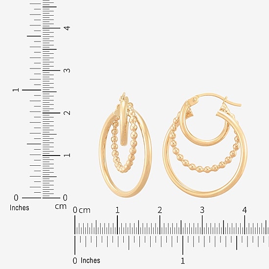 Limited Quantities! Womens 10K Gold Hoop Earrings