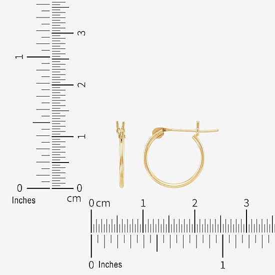 Limited Quantities! Girls 10K Gold 12mm Hoop Earrings