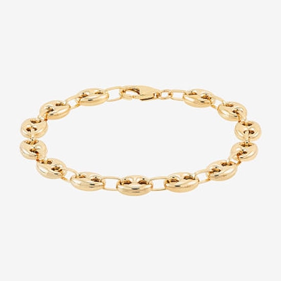 Limited Quantities! Womens 14K Gold 7.25 Inch Hollow Mariner Chain Bracelet