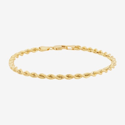 Limited Quantities! Womens 14K Gold 7.5 Inch Solid Rope Chain Bracelet