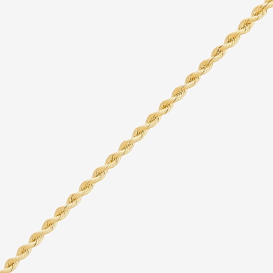 Limited Quantities! Womens 14K Gold 7.5 Inch Solid Rope Chain Bracelet