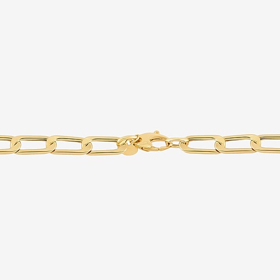 Limited Quantities! Womens 14K Gold 7.5 Inch Hollow Link Chain Bracelet