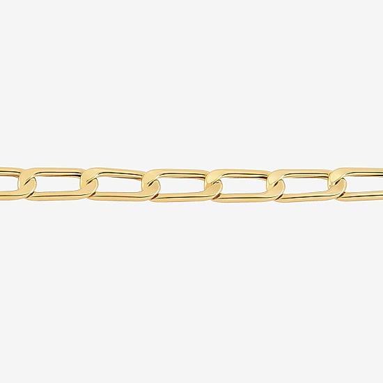 Limited Quantities! Womens 14K Gold 7.5 Inch Hollow Link Chain Bracelet
