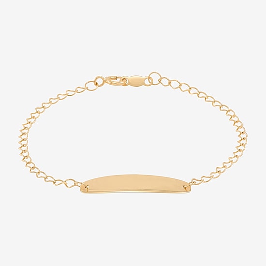 Limited Quantities! Girls 14K Gold 6 Inch Solid Curb Id Bracelet