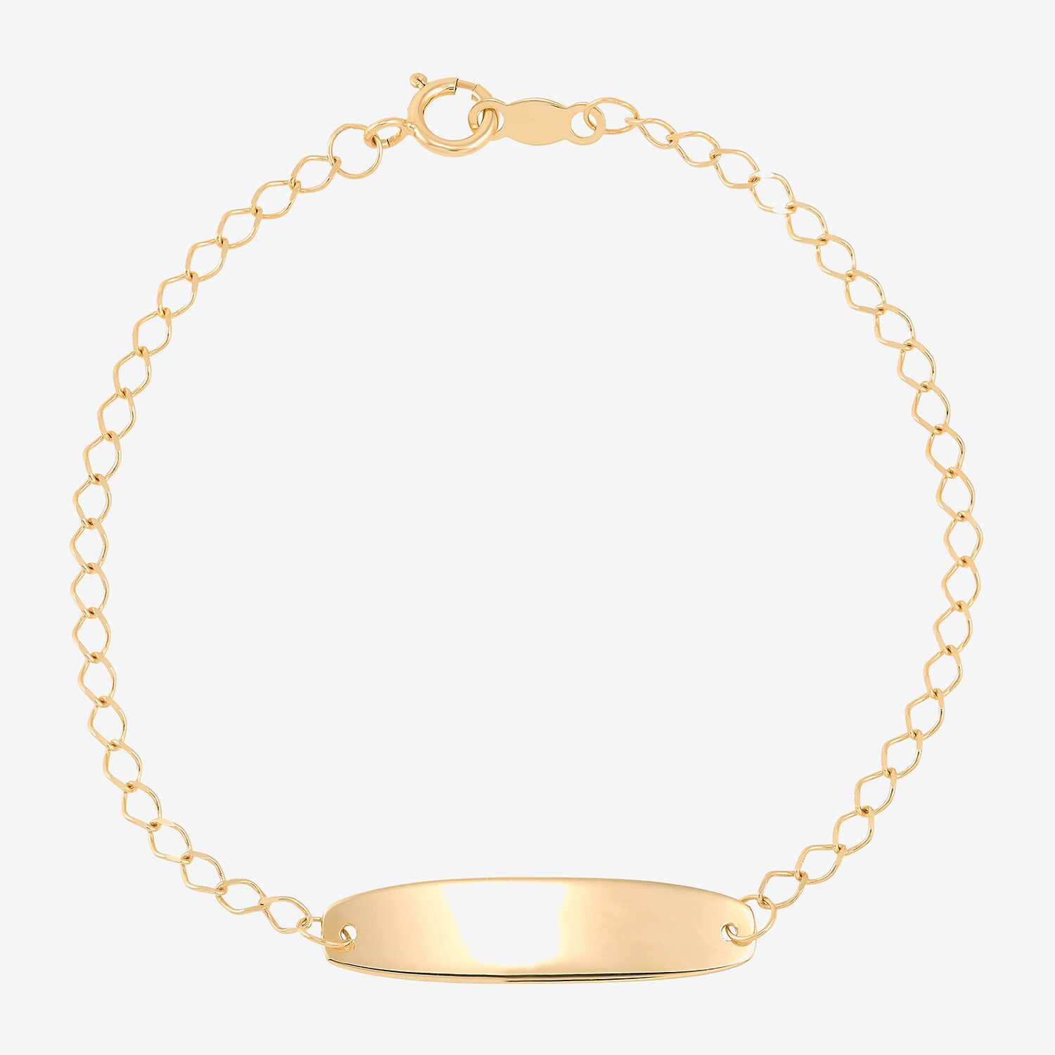 Limited Quantities! Girls 14K Gold 6 Inch Solid Curb Id Bracelet