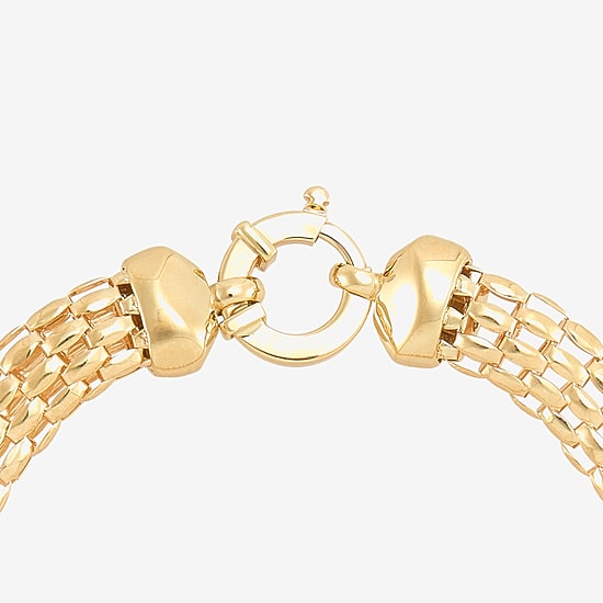 Limited Quantities! Womens 10K Gold 7.25 Inch Hollow Popcorn Chain Bracelet