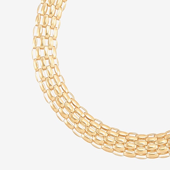Limited Quantities! Womens 10K Gold 7.25 Inch Hollow Popcorn Chain Bracelet