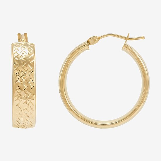 Limited Quantities! Womens 10K Gold 22mm Hoop Earrings
