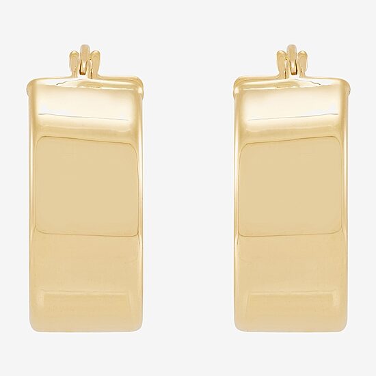 Limited Quantities! Womens 10K Gold 19.2mm Hoop Earrings