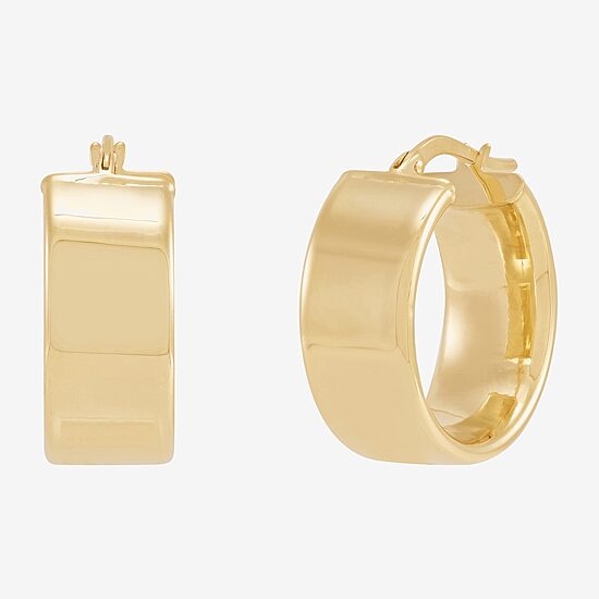 Limited Quantities! Womens 10K Gold 19.2mm Hoop Earrings