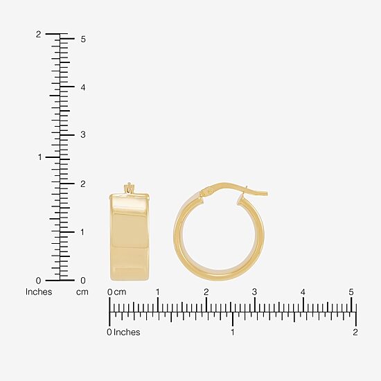 Limited Quantities! Womens 10K Gold 19.2mm Hoop Earrings