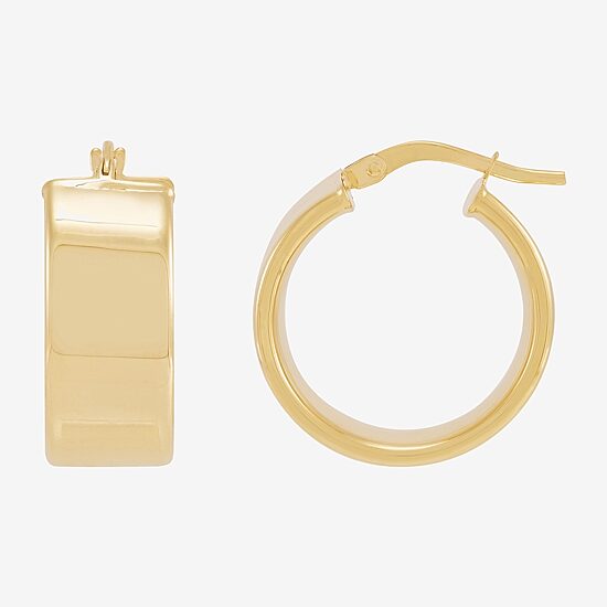 Limited Quantities! Womens 10K Gold 19.2mm Hoop Earrings