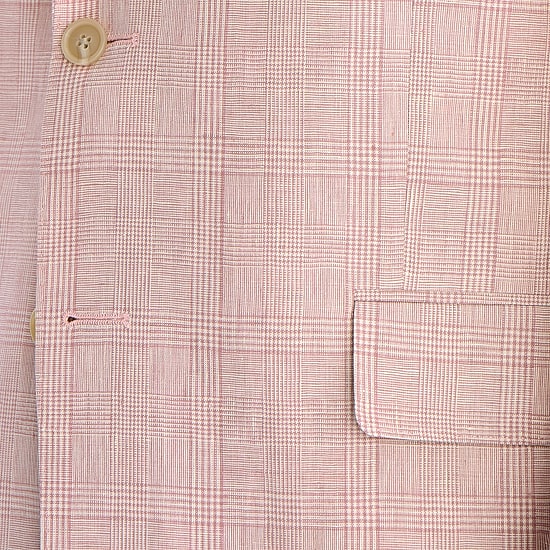 Stafford Linen Cotton Blend Mens Plaid Classic Fit Sport Coat