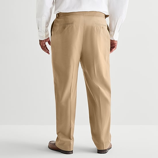 Stafford Mens Classic Fit Big and Tall Dress Flat Front Pant