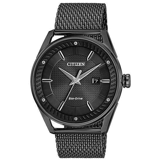 Citizen Mens Black Stainless Steel Bracelet Watch Bm6988-57e