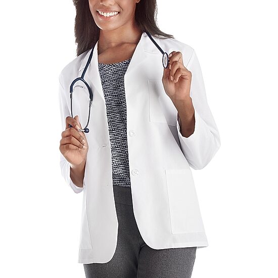 Meta Labwear 15104 28" Womens Plus Long Sleeve Lab Coat