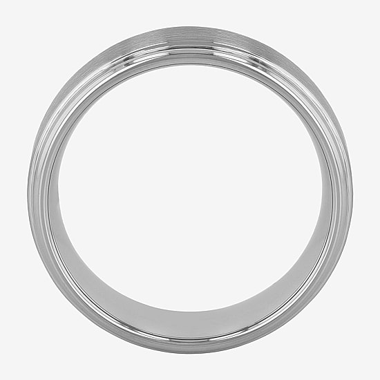  Mens 8mm Comfort-Fit Ring in Tungsten