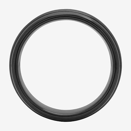  Men's 6mm Black Tungsten Carbide Ring