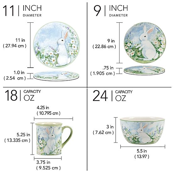 Certified International Easter Morning 16-pc. Earthenware Dinnerware Set