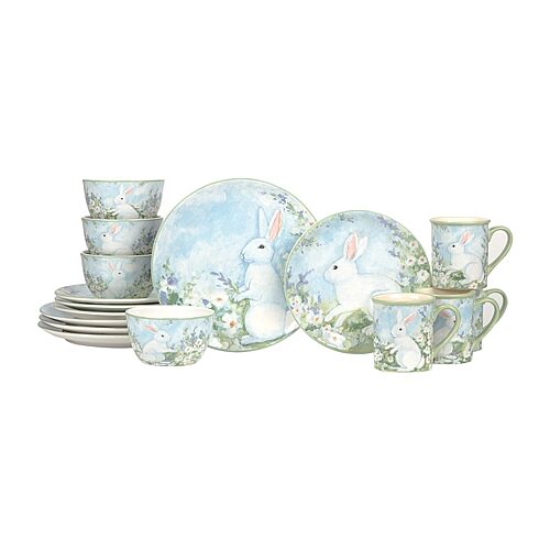 Certified International Easter Morning 16-pc. Earthenware Dinnerware Set, One Size, Blue