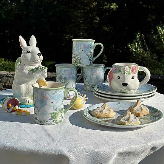 Certified International Easter Morning 4-pc. Animal Coffee Mug