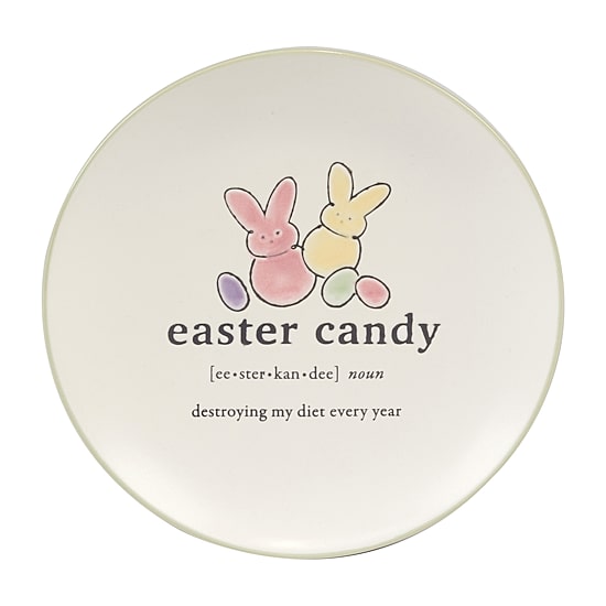 Certified International Easter Words 4-pc. Stoneware Appetizer Plate
