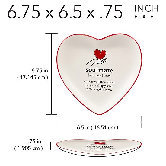 Certified International Valentine's Day 4-pc. Stoneware Appetizer Plate