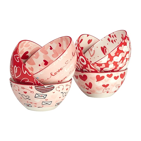 Certified International Valentine's Day 6-pc. Porcelain Cereal Bowl