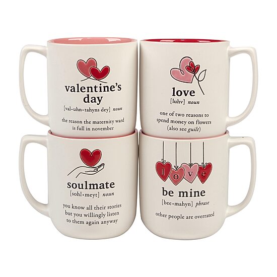 Certified International Valentine's Day 4-pc. Coffee Mug